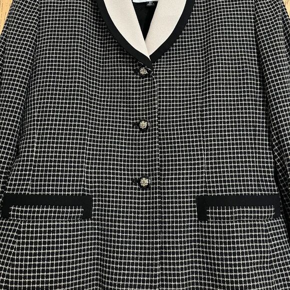 Kasper ASL Women’s Black & Pastel Pink Business Office Blazer Jacket Sz-8P - Picture 2 of 7